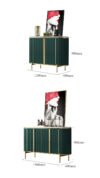 1.5M Elegance Marble Top Sideboard - Emerald - Image 6