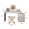 La Godiva 3 Piece Marble Top Leather Vanity Set - Image 6