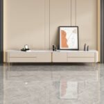 2.4M Elysia Solid Marble Stone TV Stand