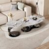 Aura Marble Nesting Coffee Table Set - Black