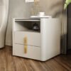 Bentley Leather Marble Top Nightstand - Image 2