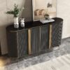1.5M Elegance Marble Top Sideboard - Grey - Image 4
