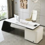 1.8M Brooklyn Marble Office Desk