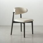 ANYA Leather Dining Chair - Black