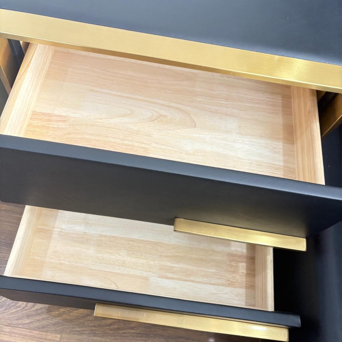 Majestic Leather Nightstand - Black - Image 5