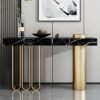 Roulette Marble Console Table - Black