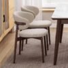 ANYA Linen Dining Chair - Cocoa - Image 4