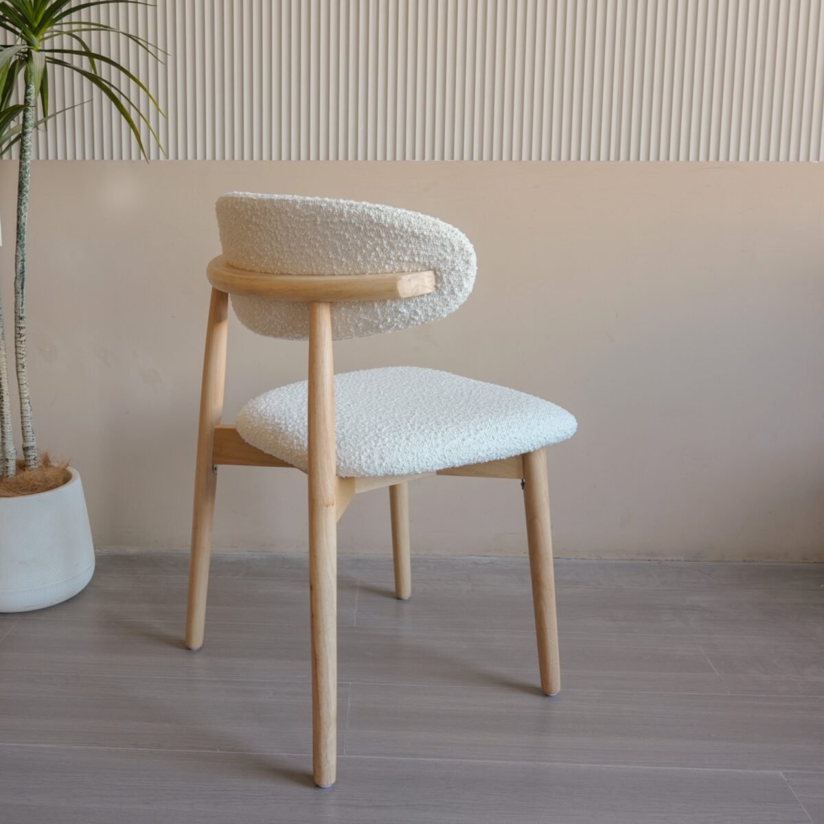 ANYA Teddy Dining Chair - Natural - Image 2