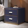 Monaco Velvet Nightstand Side Table - Image 3