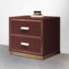 Monaco Velvet Nightstand Side Table - Image 4