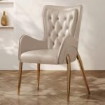 ET Leather Dining Chair - Beige