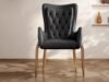 ET Leather Dining Chair - Black - Image 2