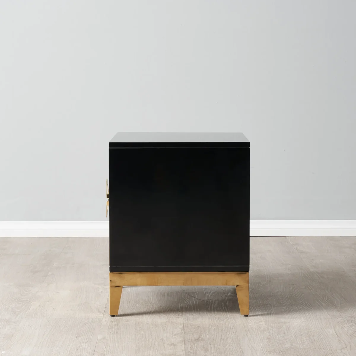 Circula High Gloss Nightstand - Black - Image 4
