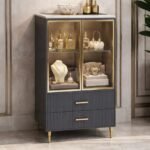 1.2M Dinar Elegant Marble Top Living Display Cabinet