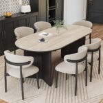 1.8M KAIA Solid Wood Sintered Stone Top Dining Table - Black