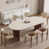 1.8M KAIA Solid Wood Marble Top Dining Table - Image 2