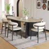 1.8M KAIA Solid Wood Sintered Stone Top Dining Table - Black - Image 2