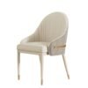 VENUS Leather Dining Chair - White - Image 4
