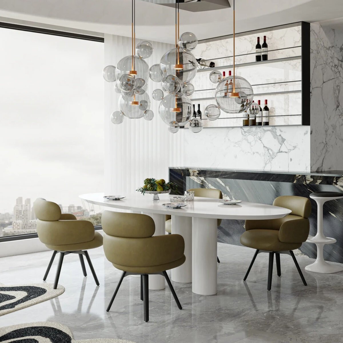 BARA 360° Leather Dining Chair - Image 7