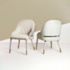 VENUS Leather Dining Chair - White - Image 3