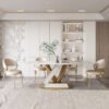 1.8M Lovina Solid Marble Stone Top Dining Table - Image 3