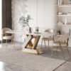 1.8M Lovina Solid Marble Stone Top Dining Table