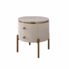 Zurich Marble Top Nightstand Side Table - White - Image 3