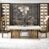 1.8M Royal Solid Marble Dining Table - Image 3