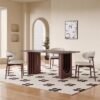 1.8M EDEN Solid Wood Sintered Stone Top Dining Table - Walnut - Image 2