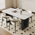 1.8M EDEN Solid Wood Sintered Stone Top Dining Table - Black