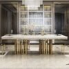 1.8M Royal Solid Marble Dining Table