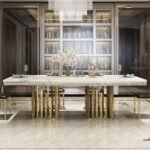 1.8M Royal Solid Marble Dining Table