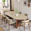 1.8M KAIA Solid Wood Marble Top Dining Table - Image 4