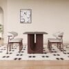 1.8M EDEN Solid Wood Sintered Stone Top Dining Table - Walnut - Image 5