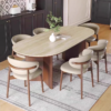 1.8M KAIA Solid Wood Marble Top Dining Table - Image 3