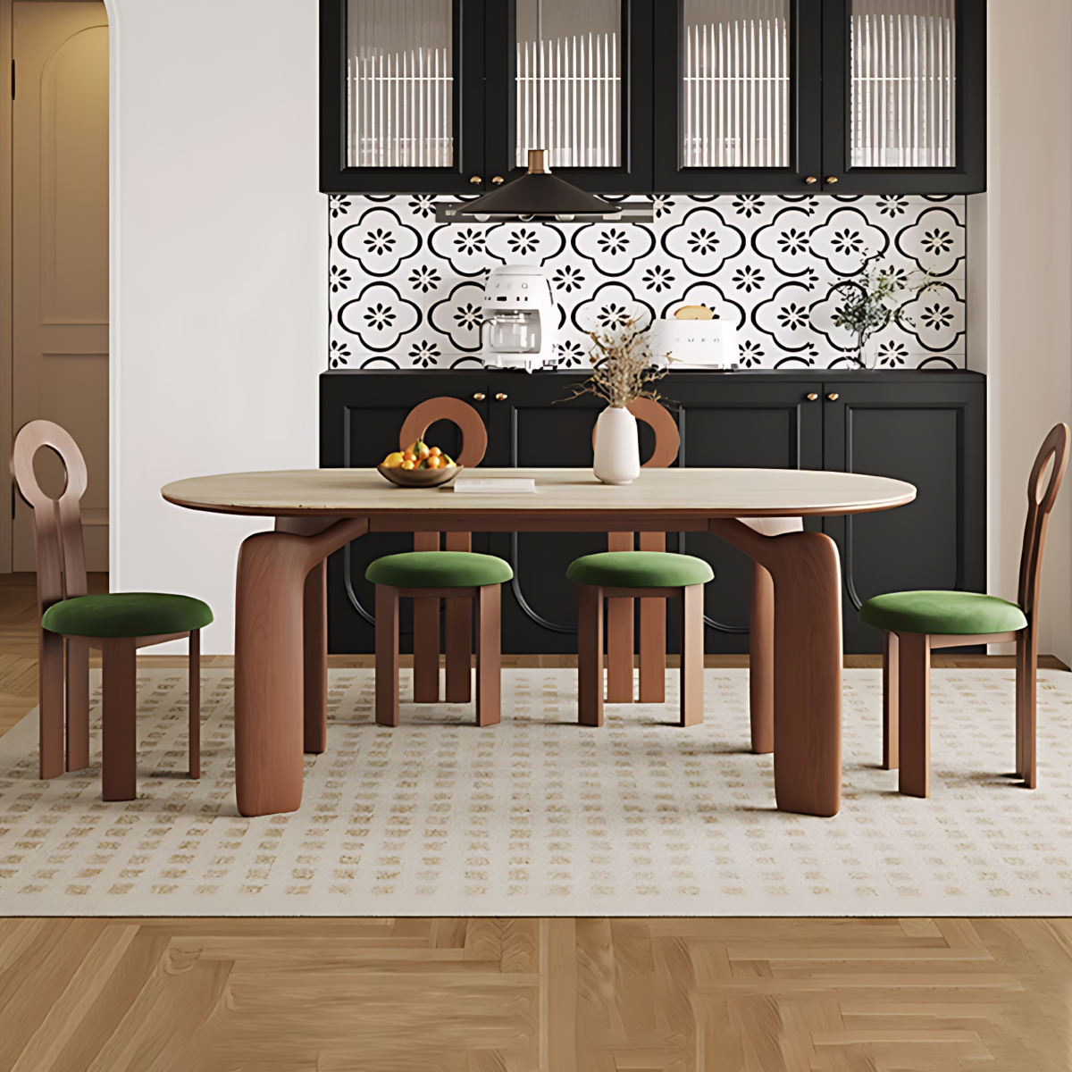 1.8M MARI Solid Marble Stone Top Dining Table - Image 5