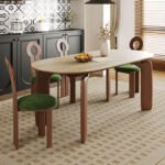 1.8M MARI Solid Marble Stone Top Dining Table