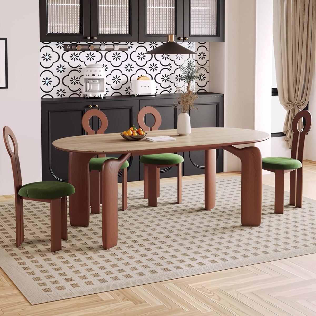 1.8M MARI Solid Marble Stone Top Dining Table - Image 3