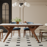 1.8M IGOR Solid Wood Sintered Stone Top Dining Table