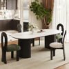 1.8M Anya Sintered Stone Dining Table - Black - Image 2
