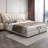 Armani Upholstered Leather King Size Bedframe - Image 3