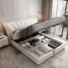 Armani Upholstered Leather King Size Bedframe - Image 4