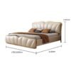 Bulgari Upholstered Leather King Bedframe - Image 6