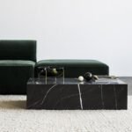 1M Classic Solid Marble Coffee Table - Black