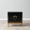 Circula High Gloss Nightstand - Black
