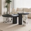 Charlie Marble Wood Coffee Table Set