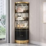 Alessia Elegant Corner Display Cabinet - Black