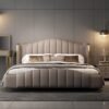 Empire Upholstered Leather King Size Bedframe - Image 3