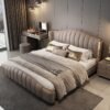 Empire Upholstered Leather King Size Bedframe