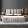 Emporio Upholstered Leather King Size Bedframe - Image 4